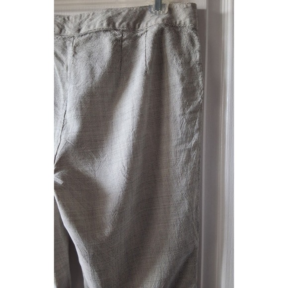 St John Women's Size 12 Gray Emma Straight Leg Cropped Dress Pants - Wool / Silk - Picture 7 of 15